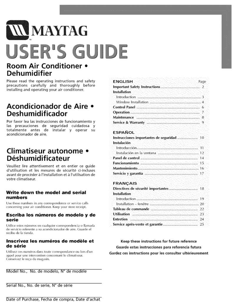 Maytag M6P09D2B User manual