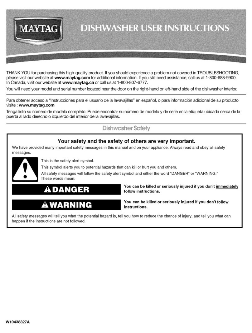 Maytag MDBS469PAW0 User instructions