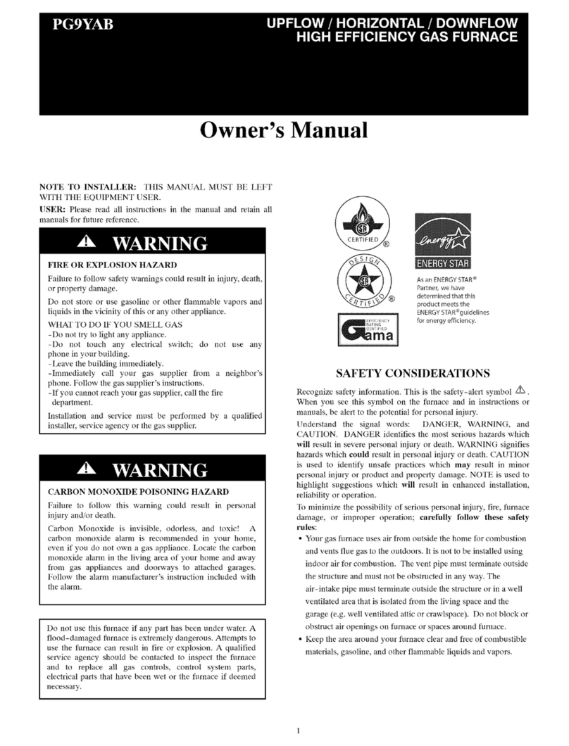 Payne PG9YAB Series Original instructions