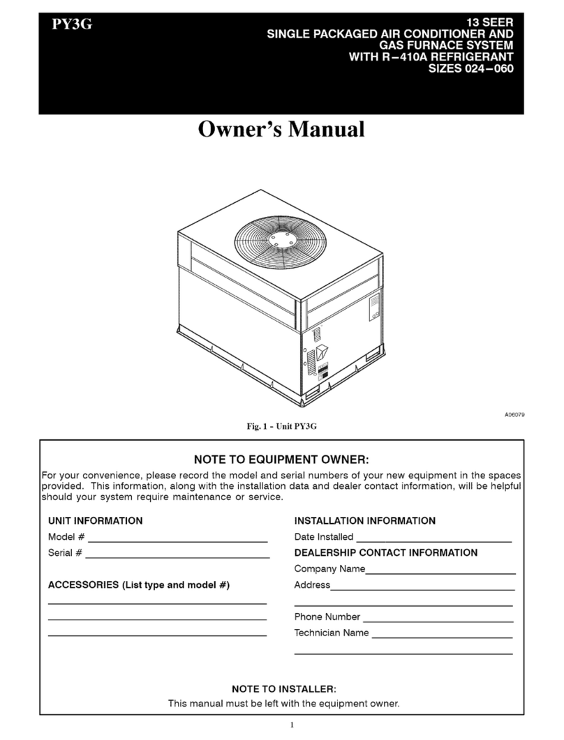 Payne PY3G Series User manual