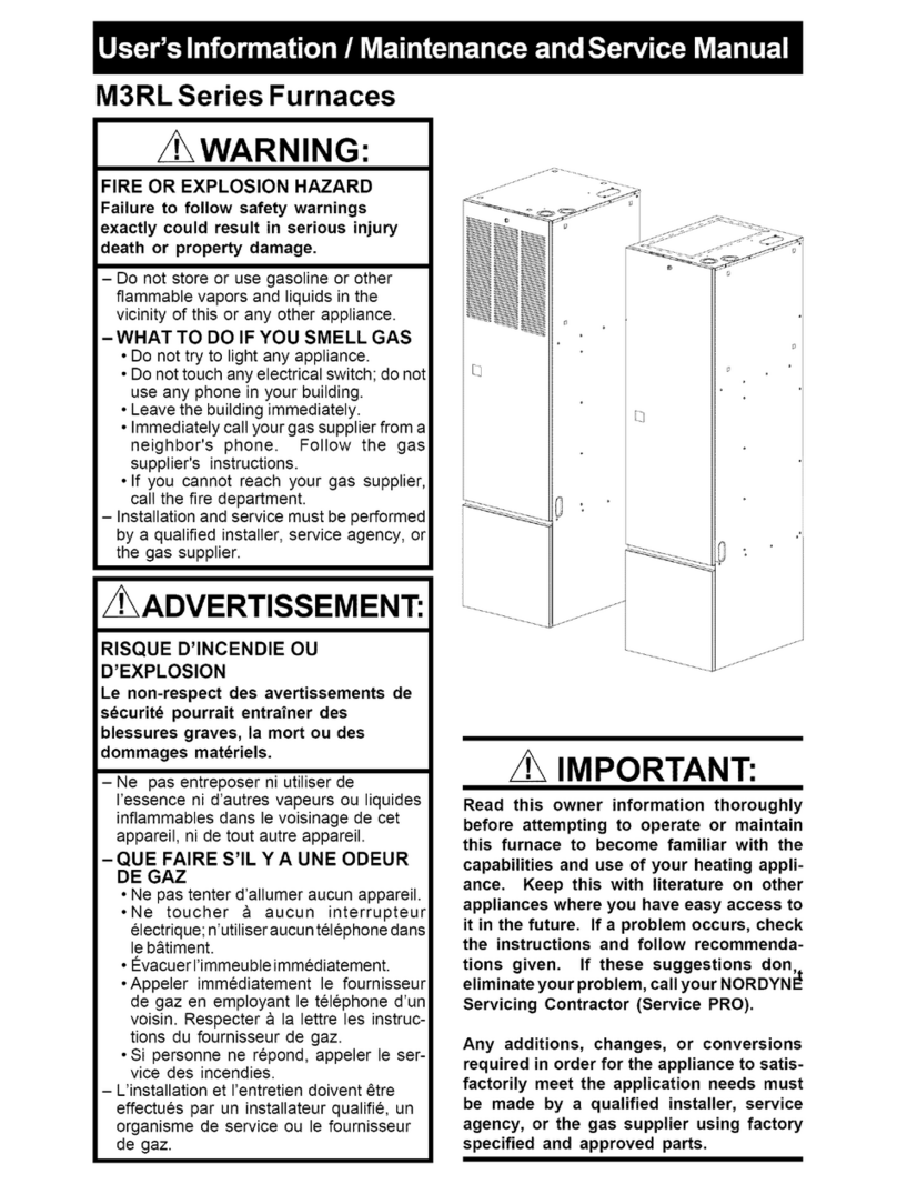 Nordyne M3RL Series Manual