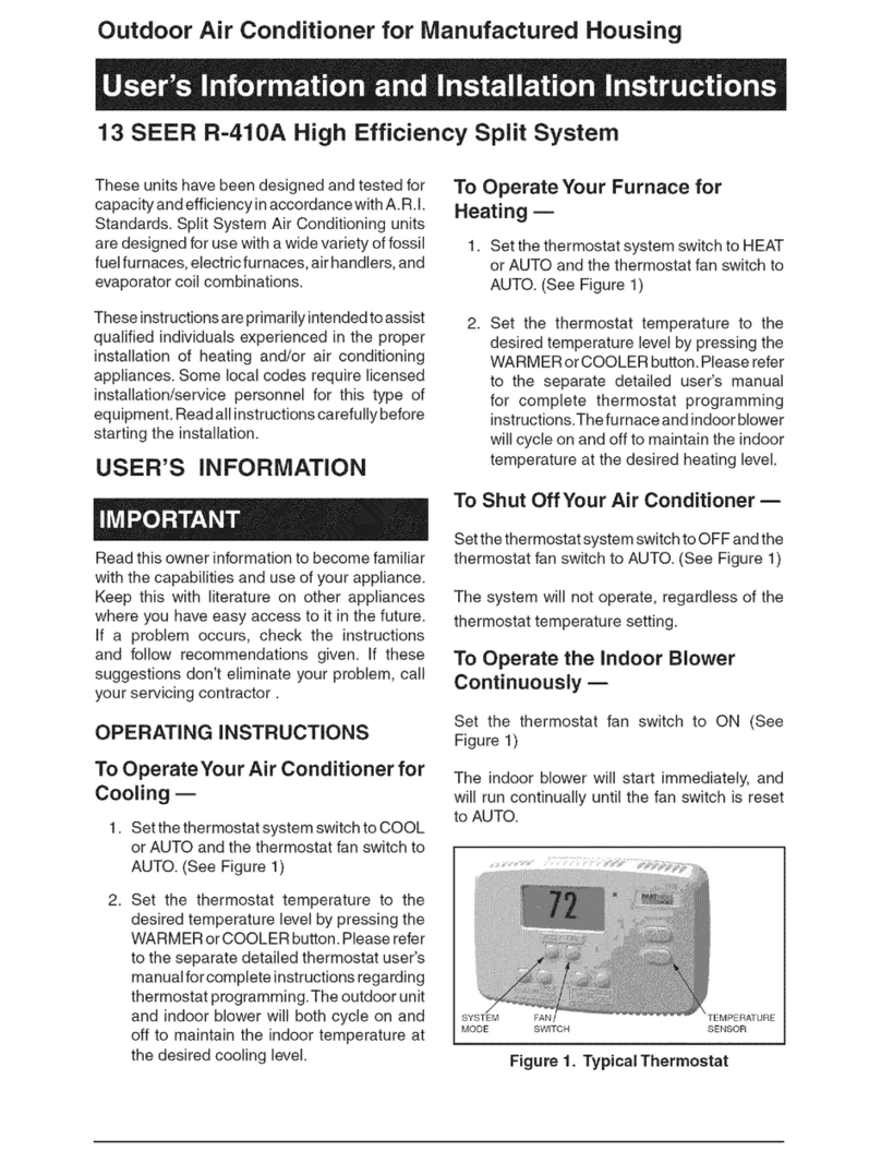Nordyne 13 SEER User manual