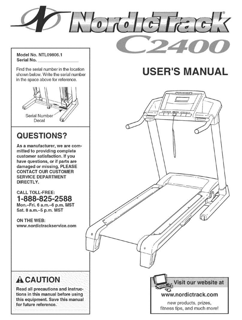 NordicTrack C2400 30703.0 User manual