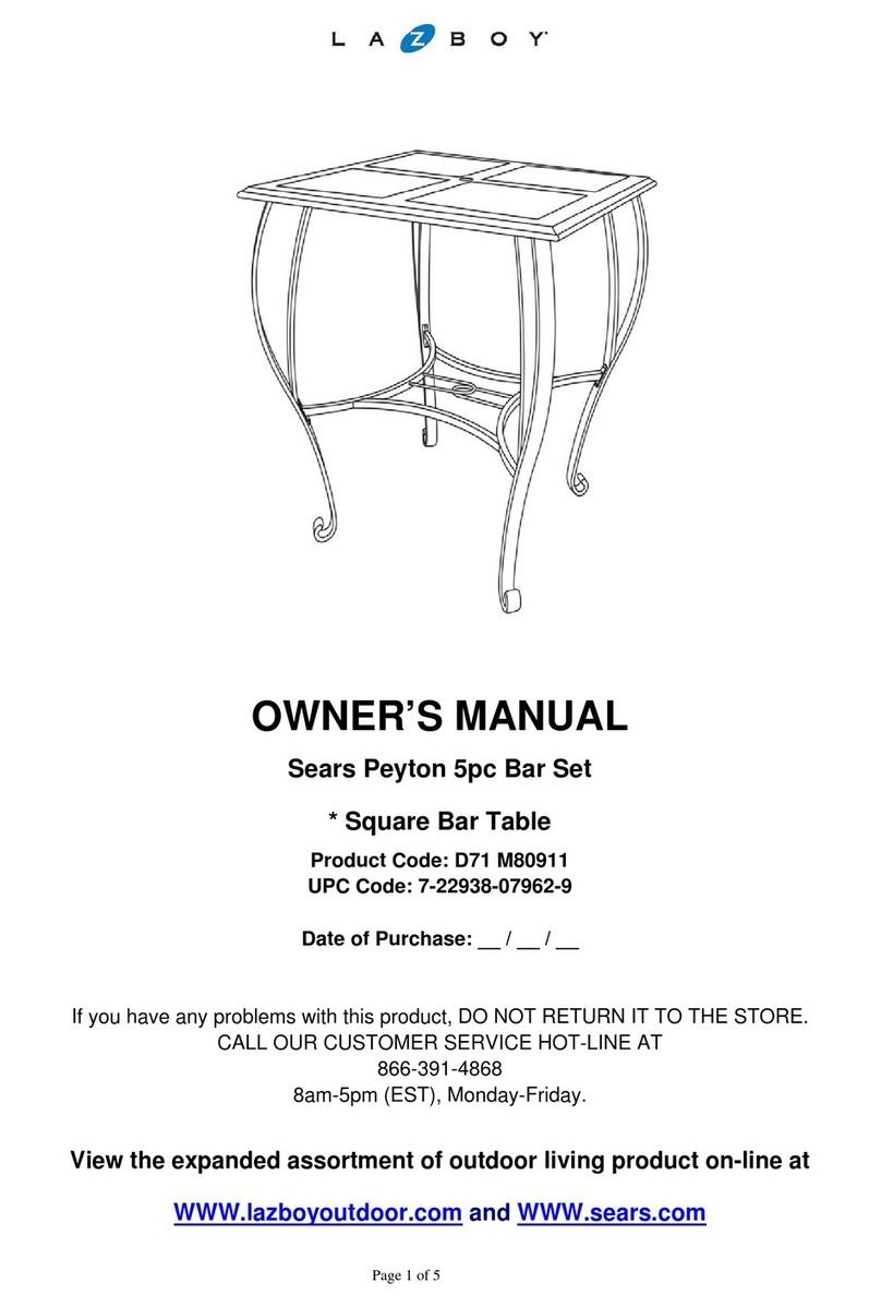 LAZBOY D71 M80911 owner's manual