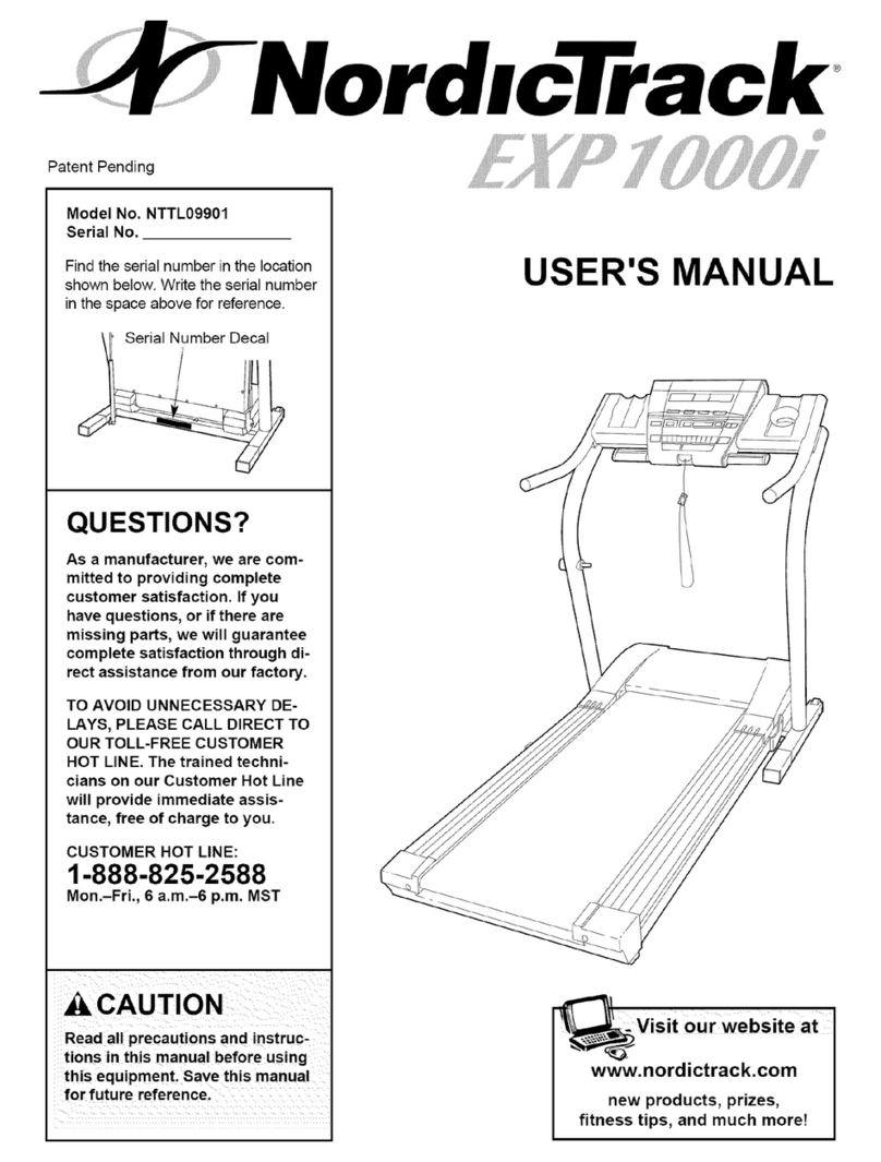 NordicTrack EXP 1000i User manual