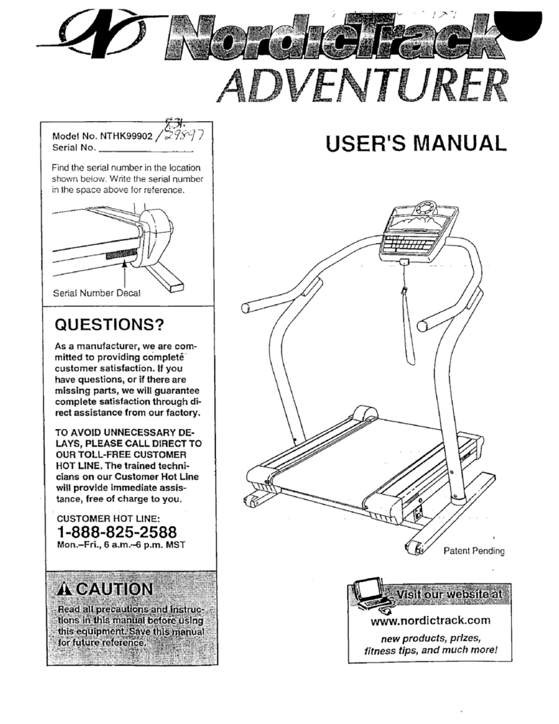NordicTrack ADVENTURER User manual