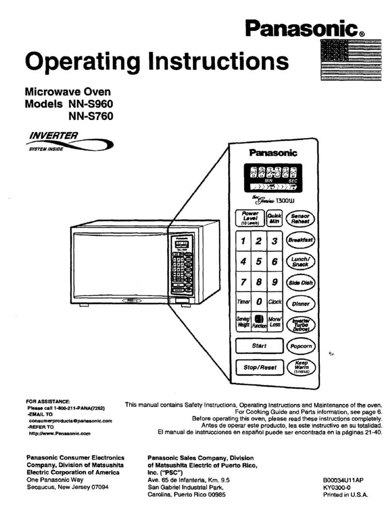 Panasonic INVERTER NN-S760 operating instructions