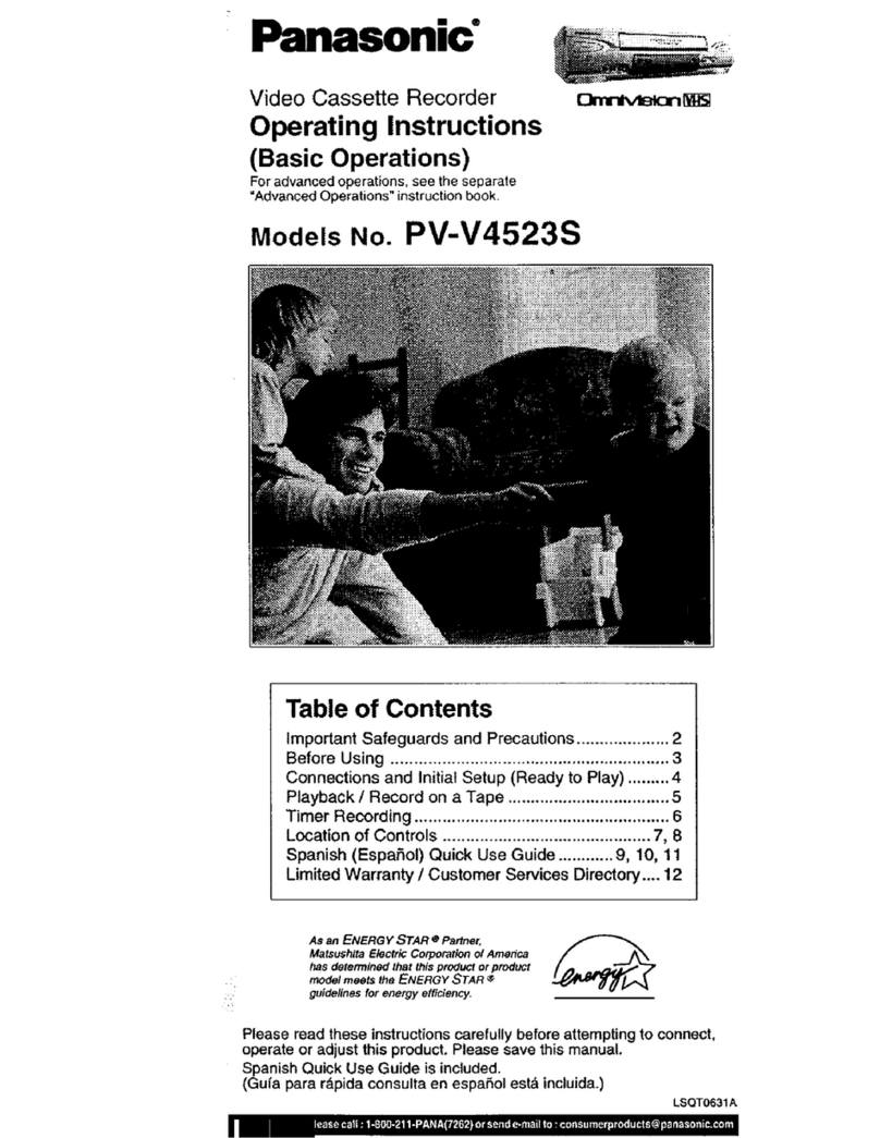 Panasonic Omnivision PV-V4523S operating instructions