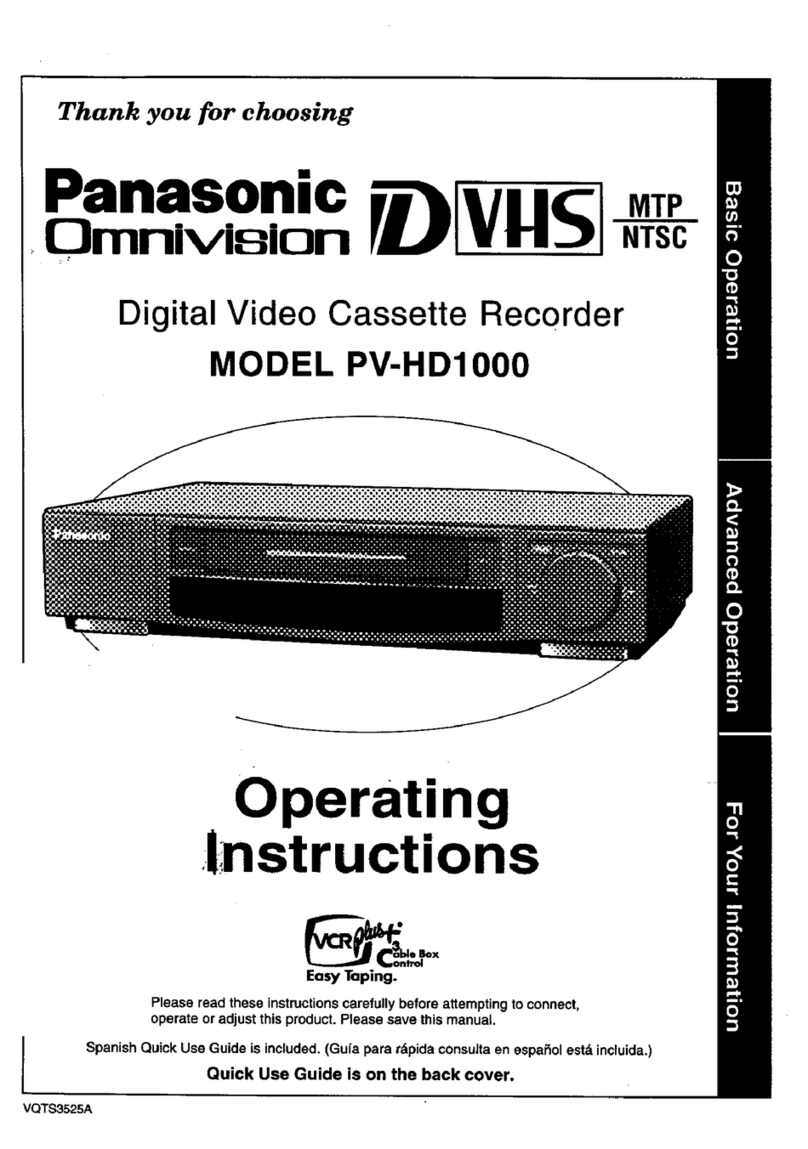 Panasonic Omnivision PV-HD1000 operating instructions