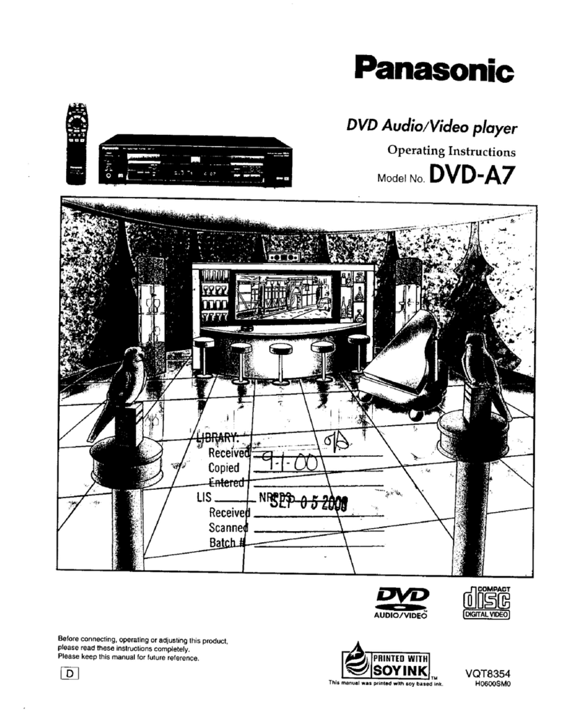 Panasonic DVD-A7 User manual