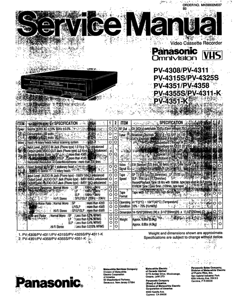 Panasonic Omnivision PV-4311 User manual