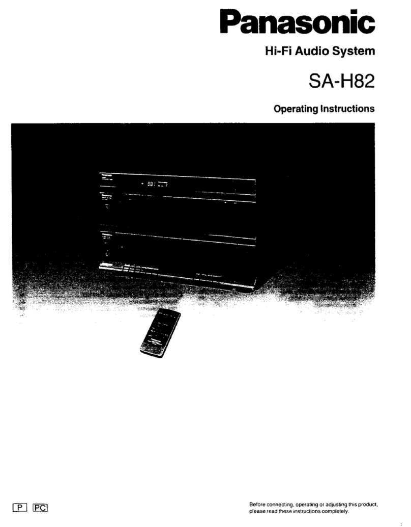 Panasonic SA-H82 User manual
