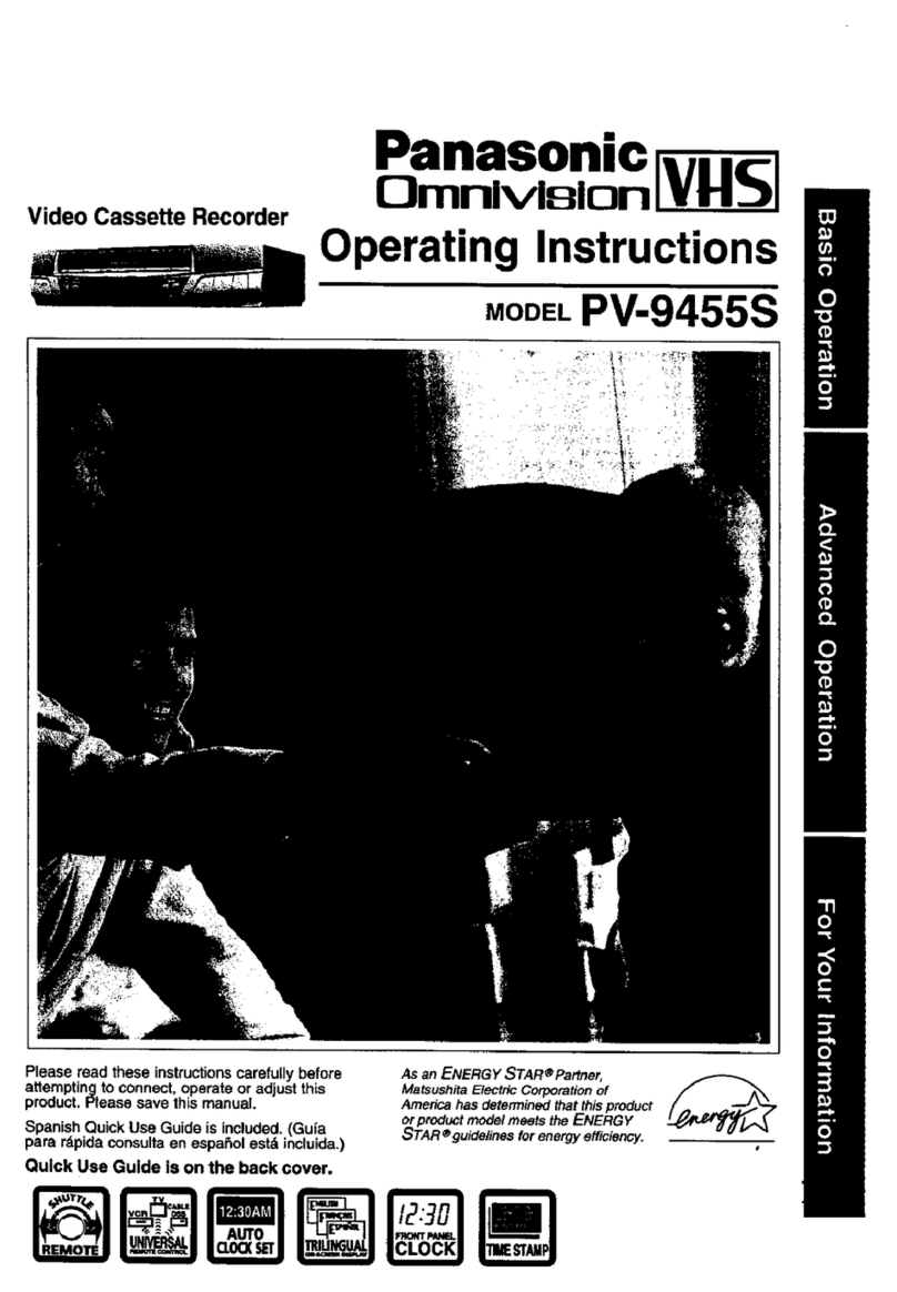 Panasonic Omnivision PV-9455S User manual Panasonic Omnivision PV-9455S User manual