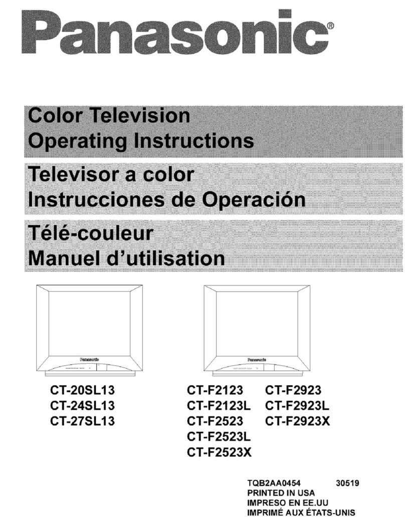Panasonic CT24SL13 - 24" TELEVISION User manual