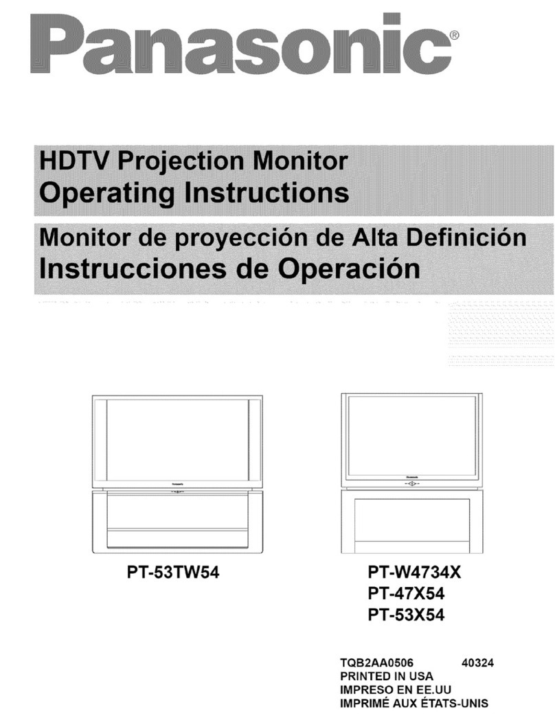 Panasonic PT53X54J - 53" PROJECTION TV HD manual