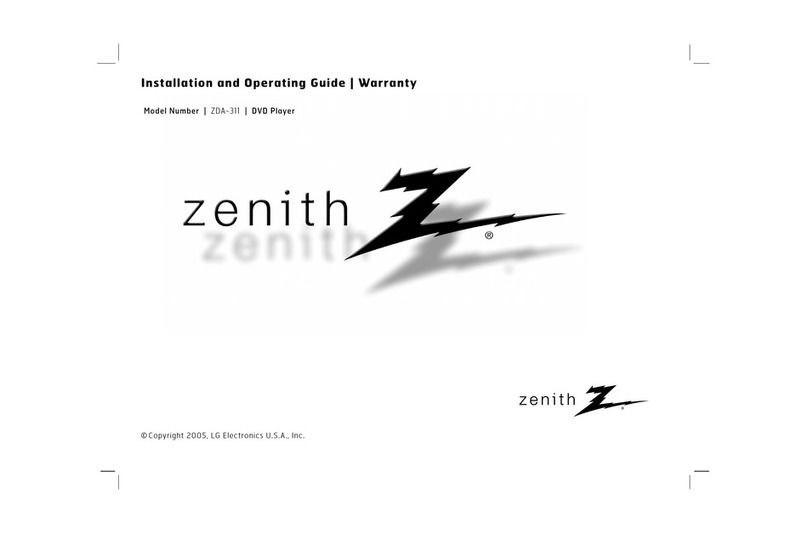 LG ZDA-311 Installation and operating guide