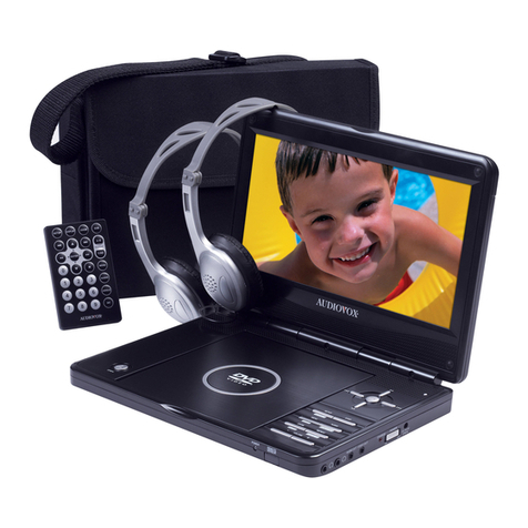 Audiovox D1998PK - 9" Slim Line Portable DVD Player Operation manual