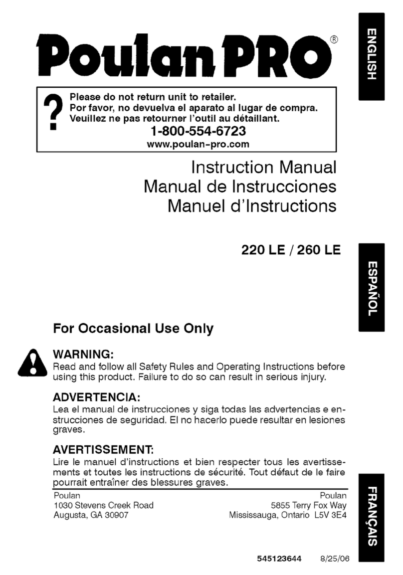 Poulan Pro 220 LE User manual