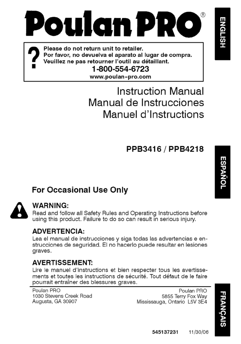 Poulan Pro PPB3416 User manual Poulan Pro PPB3416 User manual
