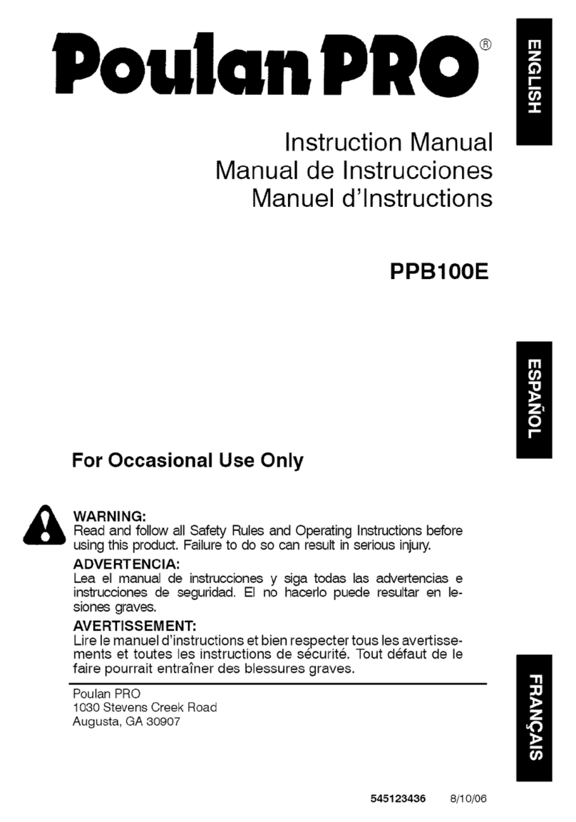 Poulan Pro PPB100E User manual