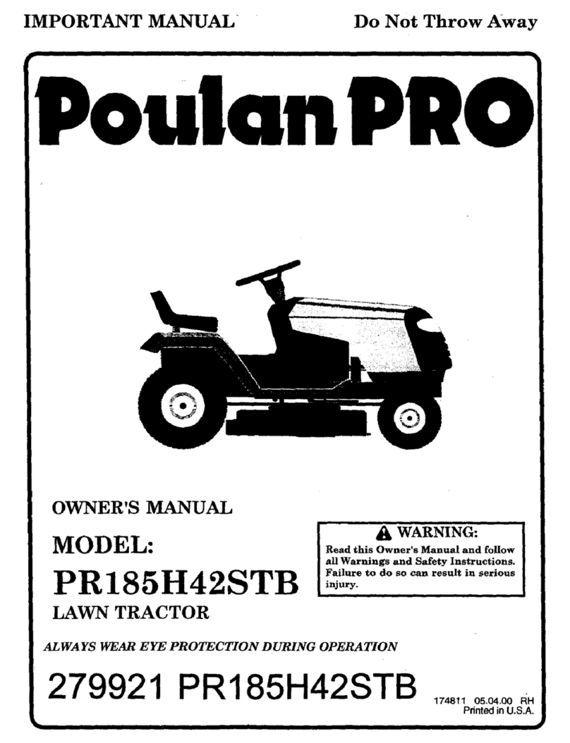 Poulan Pro PR185H42STB User manual