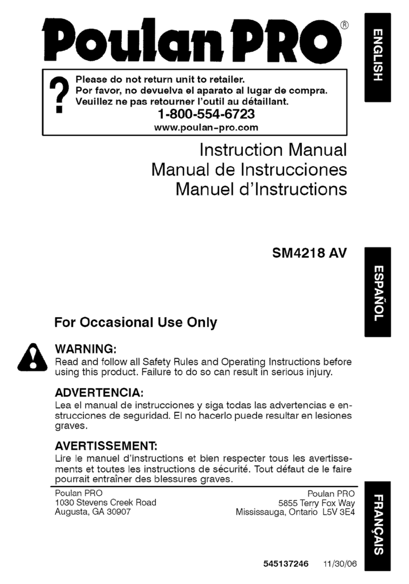 Poulan Pro SM4218 AV User manual