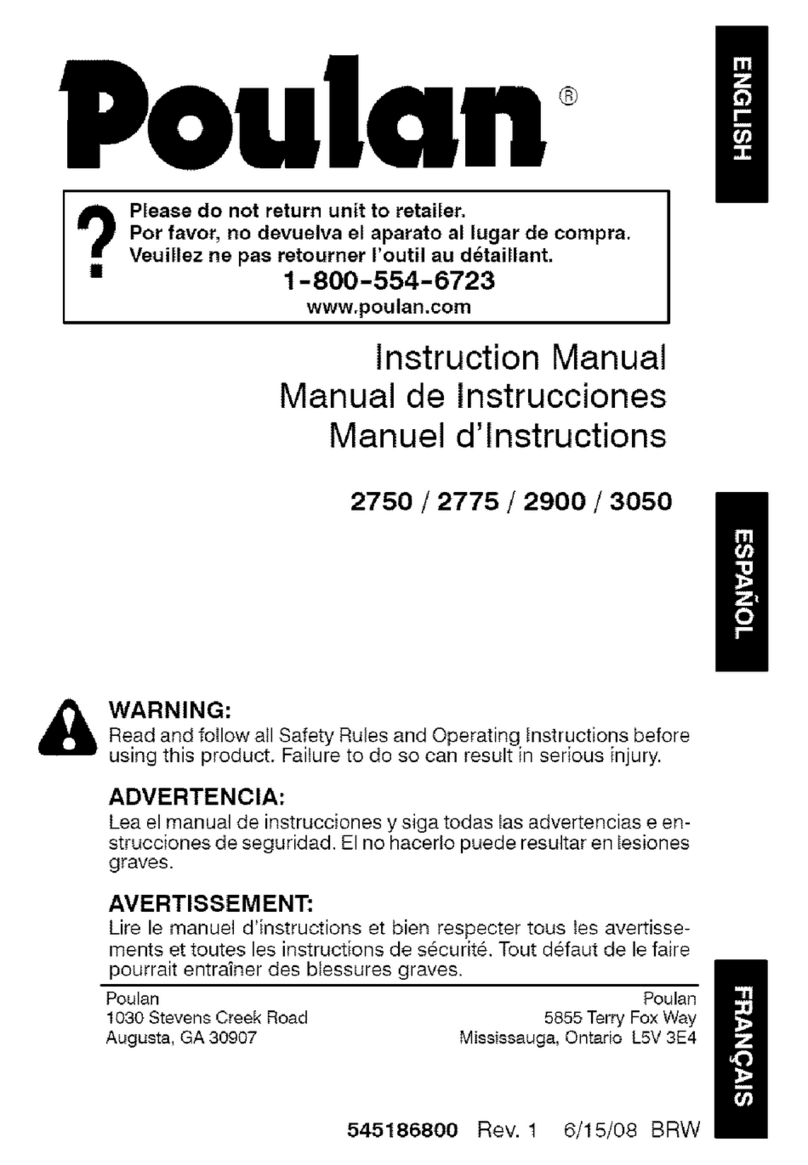 Poulan Pro 2775 User manual