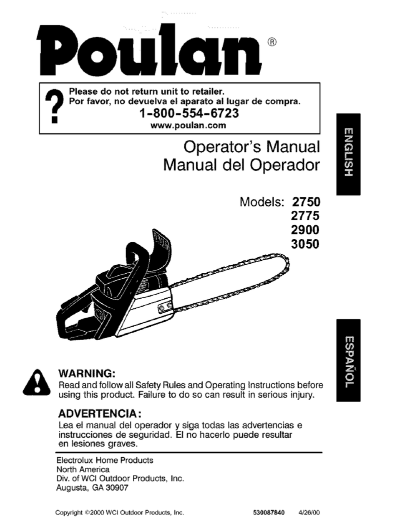 Poulan Pro 2775 User manual