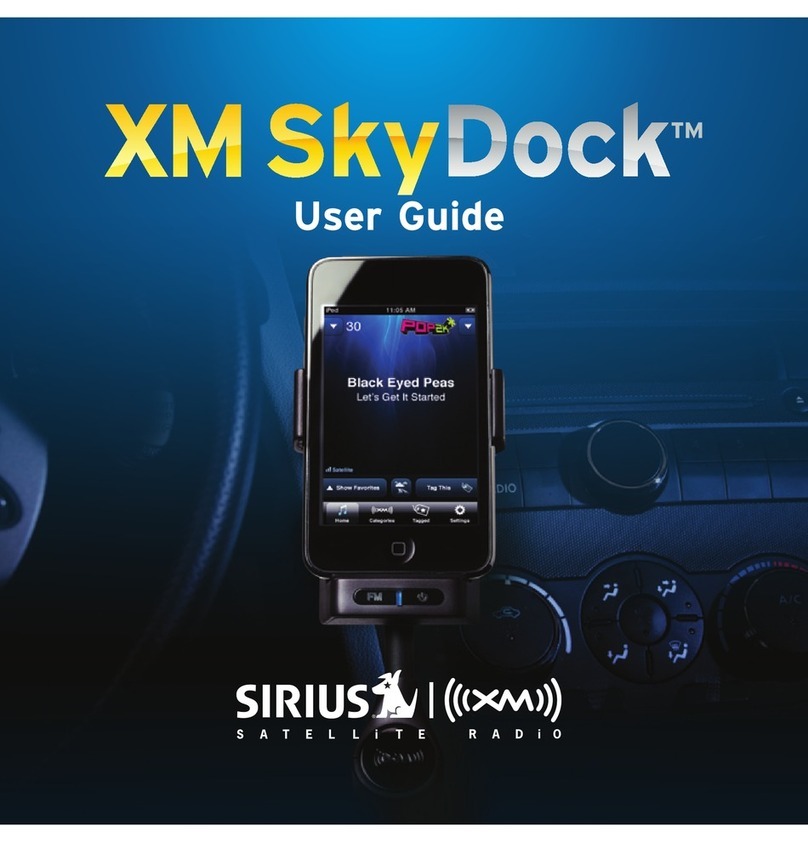 Sirius Satellite Radio XM Sky Dock XVSAP1V1 user guide