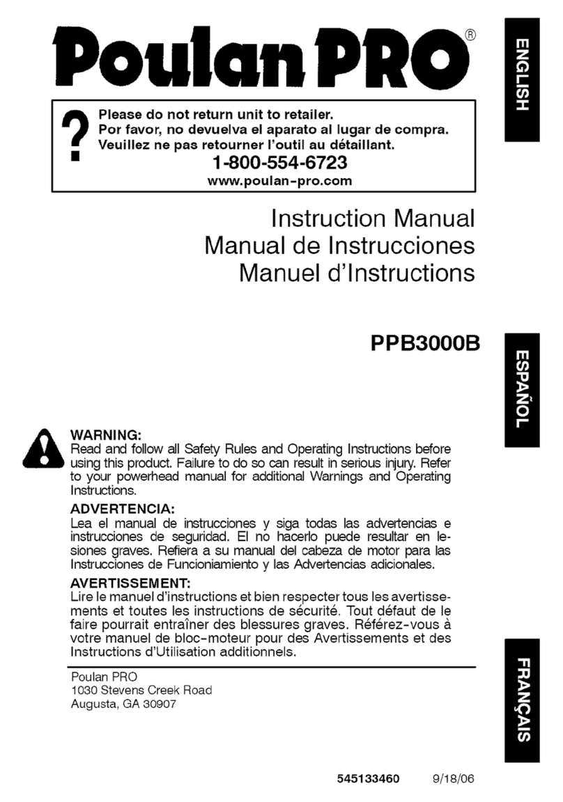 Poulan Pro PPB3000B instruction manual