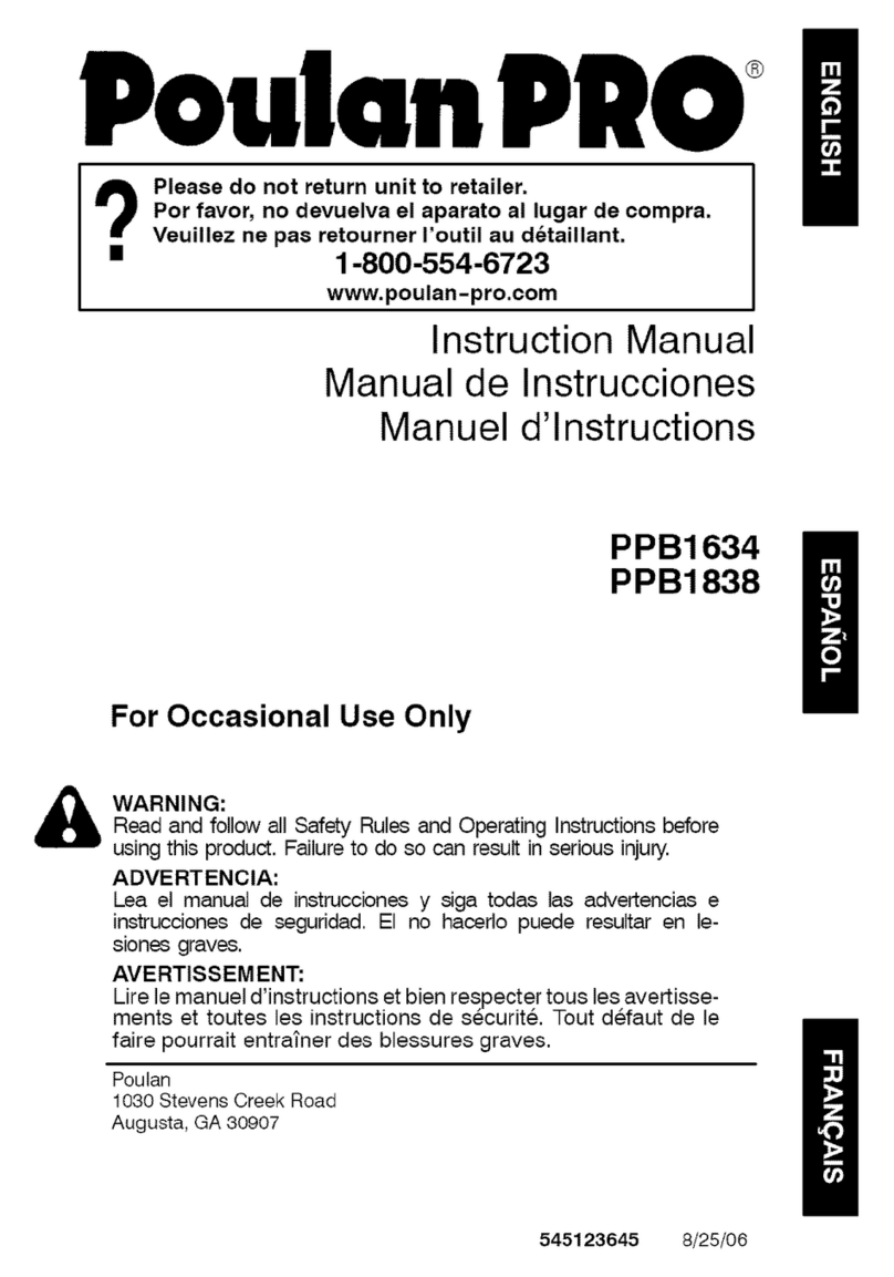 Poulan Pro PPB1634 User manual