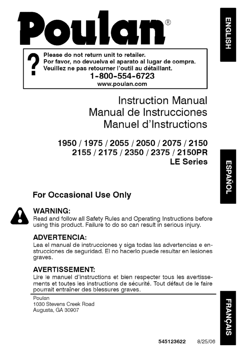 Poulan Pro 2375 LE Series User manual