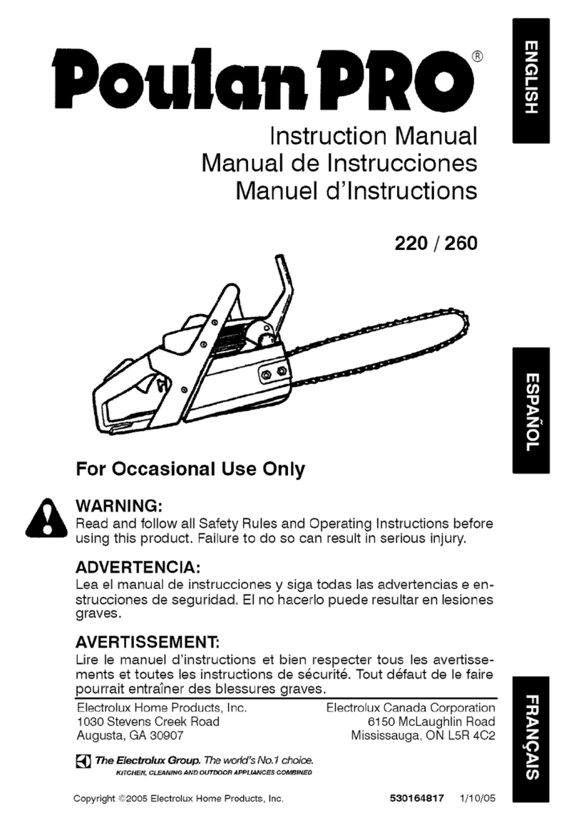 Poulan Pro 260 User manual