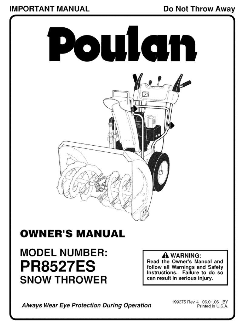 Poulan Pro PR8527ES owner's manual