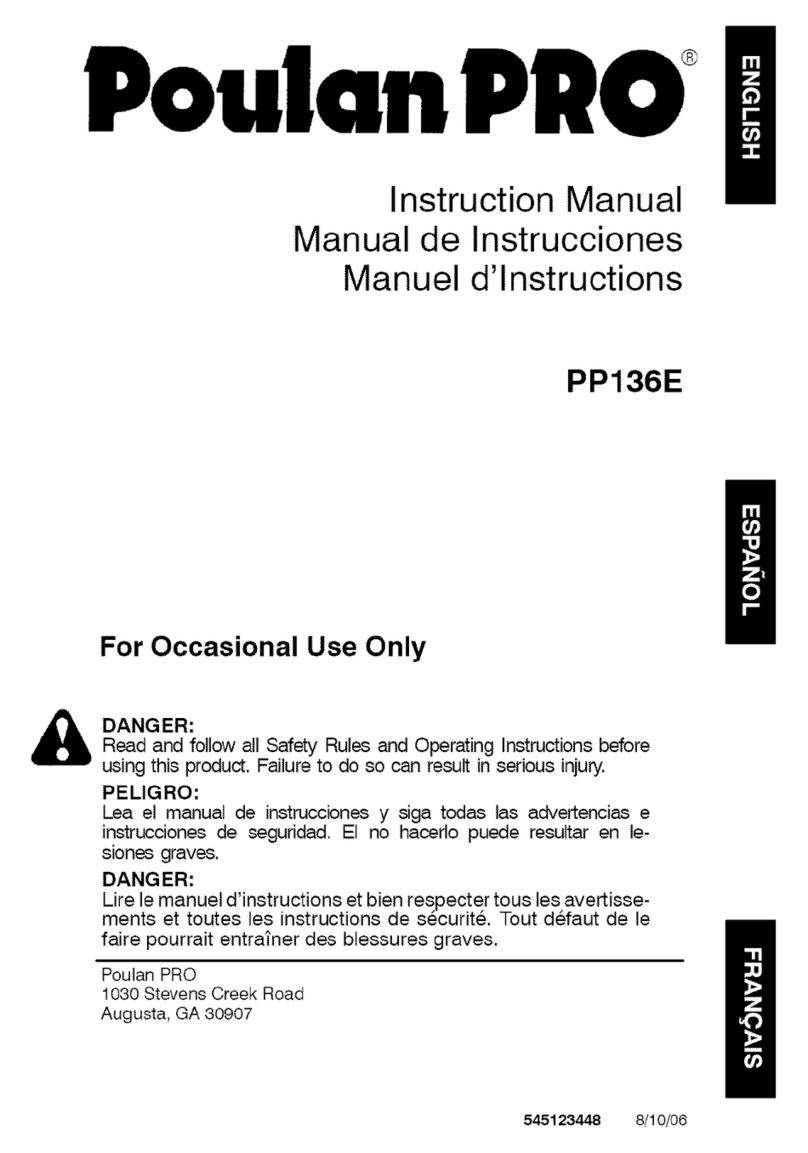 Poulan Pro PP136E User manual