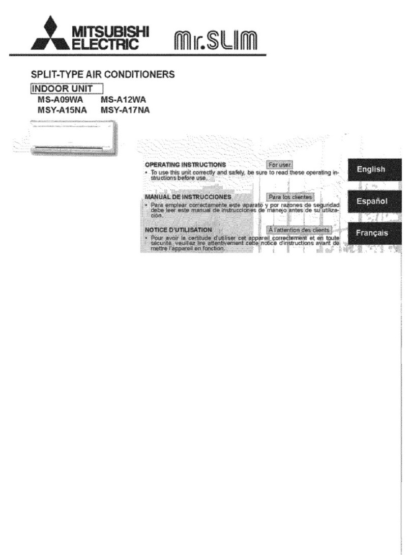 Mitsubishi Electric Mr. Slim MS-A09WA User manual