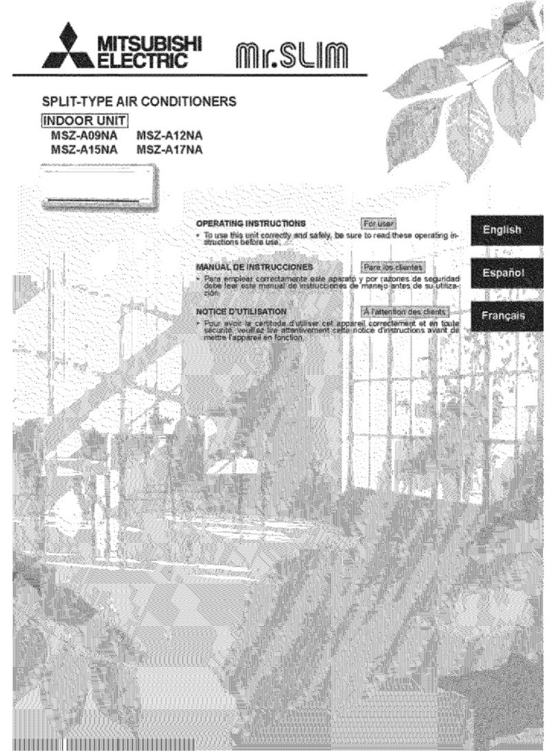 Mitsubishi Mr.Slim MSZ-A09NA User manual