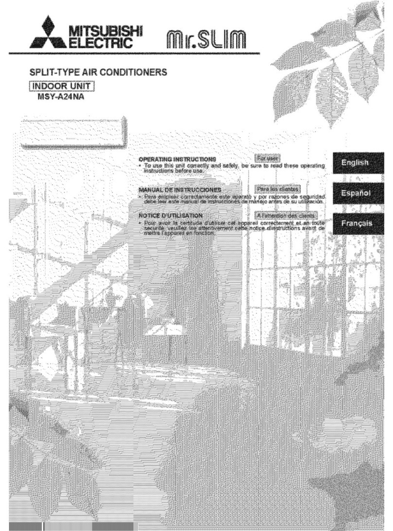 Mitsubishi MR. SLIM MSY-A24NA User manual Mitsubishi MR. SLIM MSY-A24NA User manual
