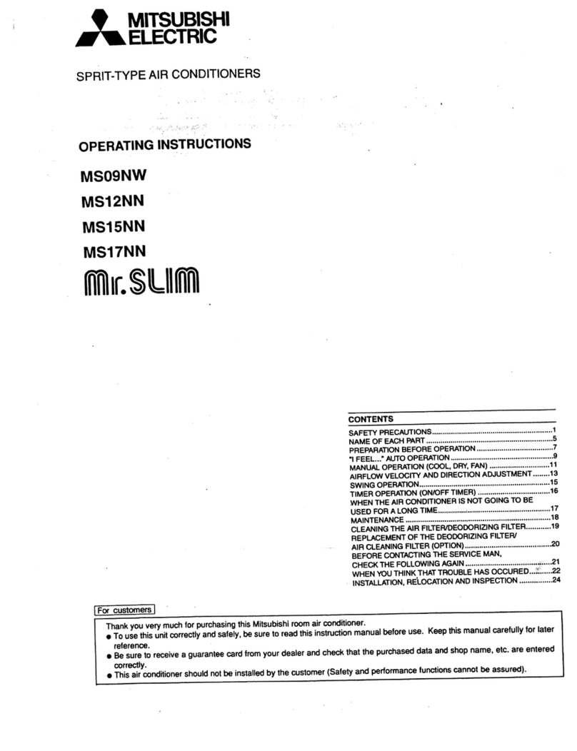 Mitsubishi Mr.Slim MS17NN User manual