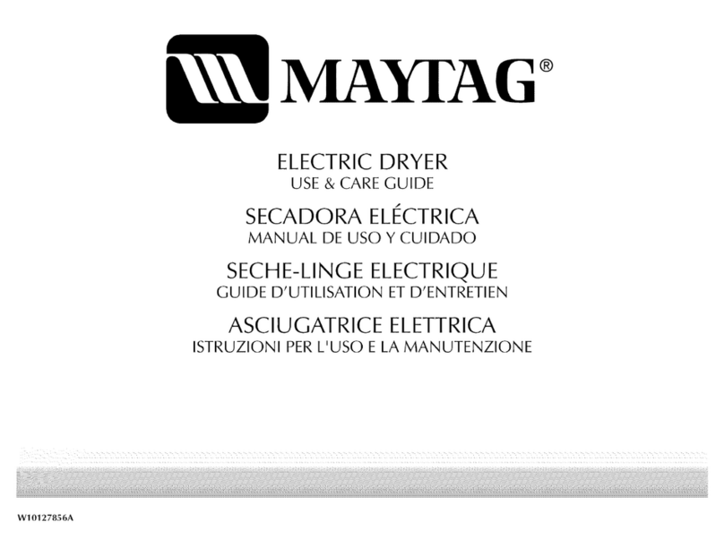 Maytag 3RMED4905TW0 Use & care guide