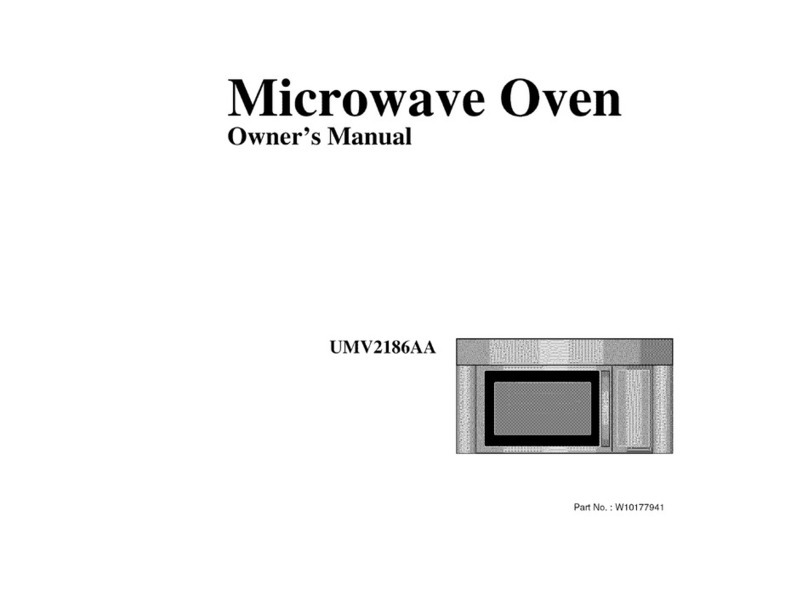 Maytag UMV2186AA Series User manual
