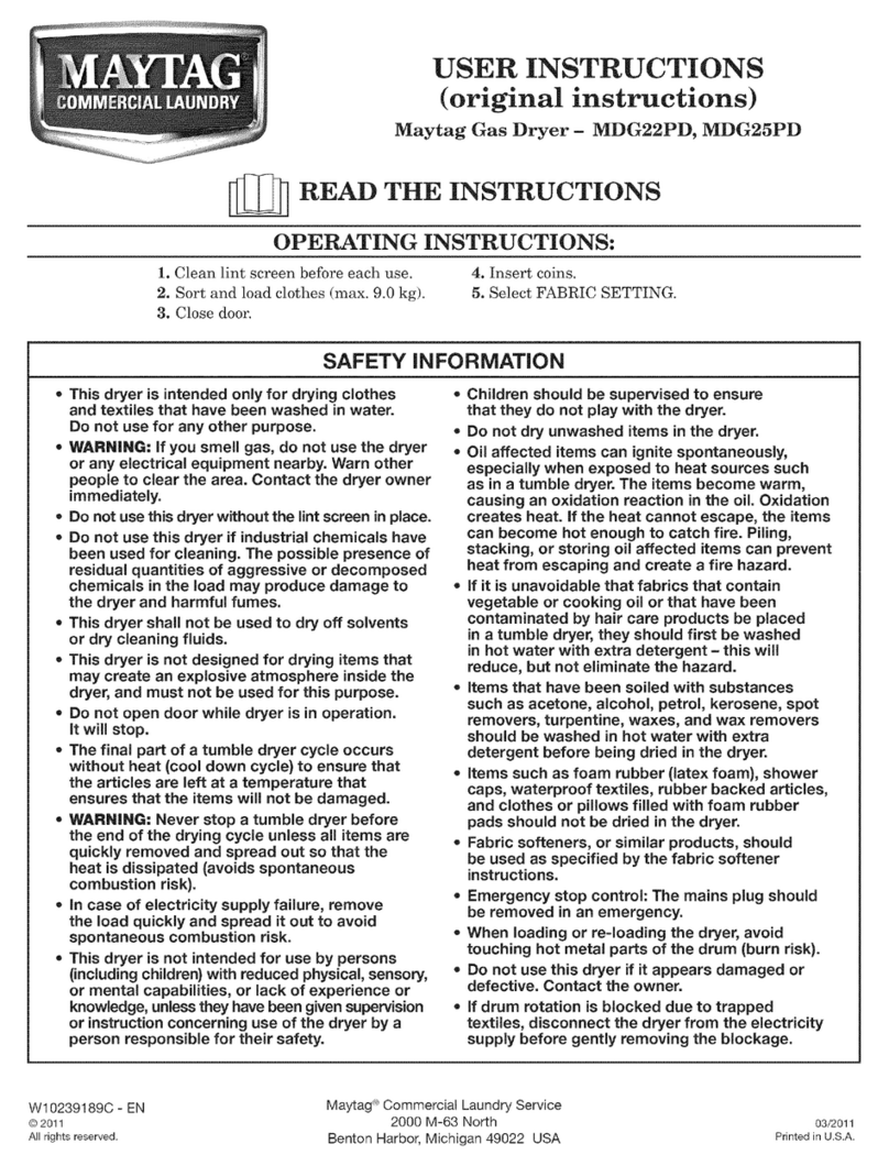 Maytag MDG22PD User instructions