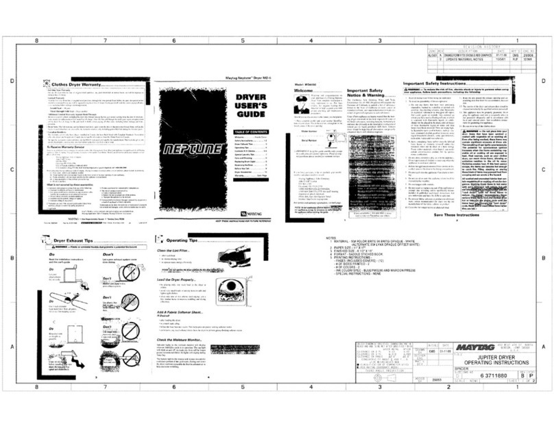 Maytag Neptune MD4000 User manual