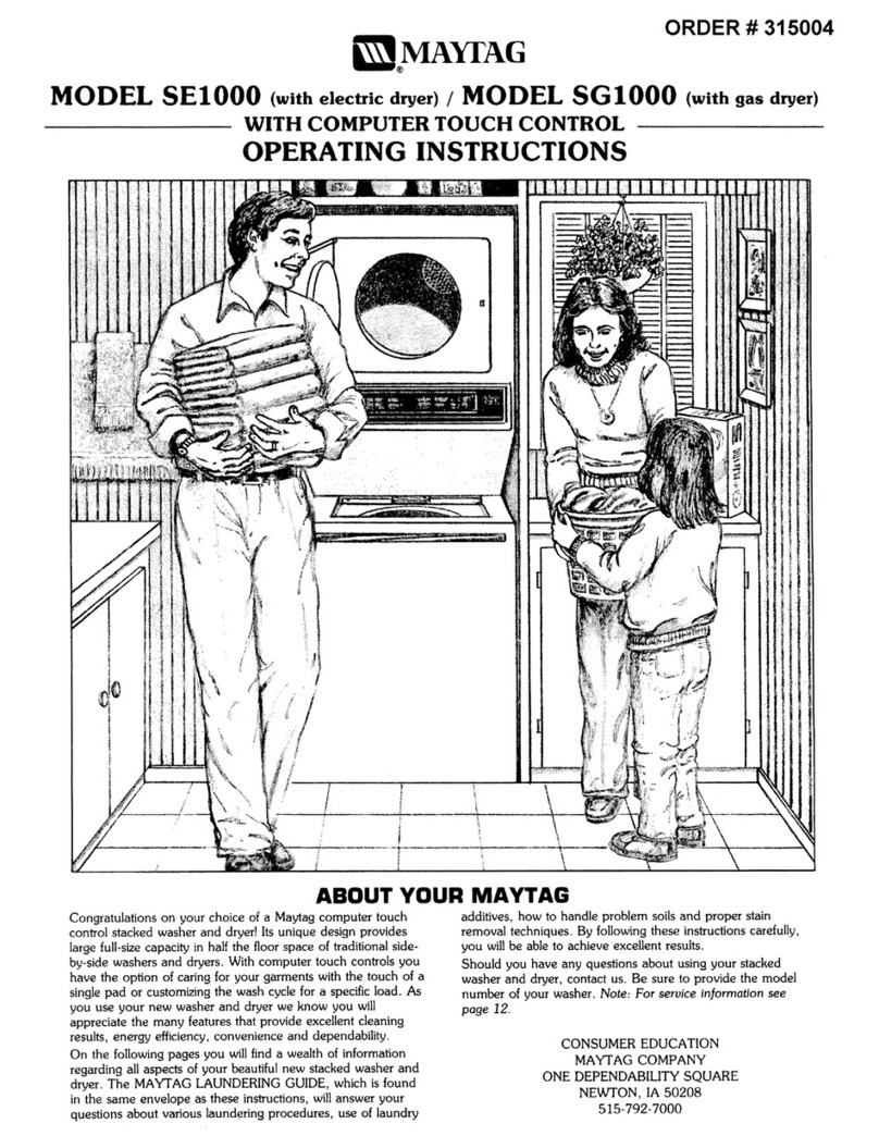 Maytag SG1000 User manual