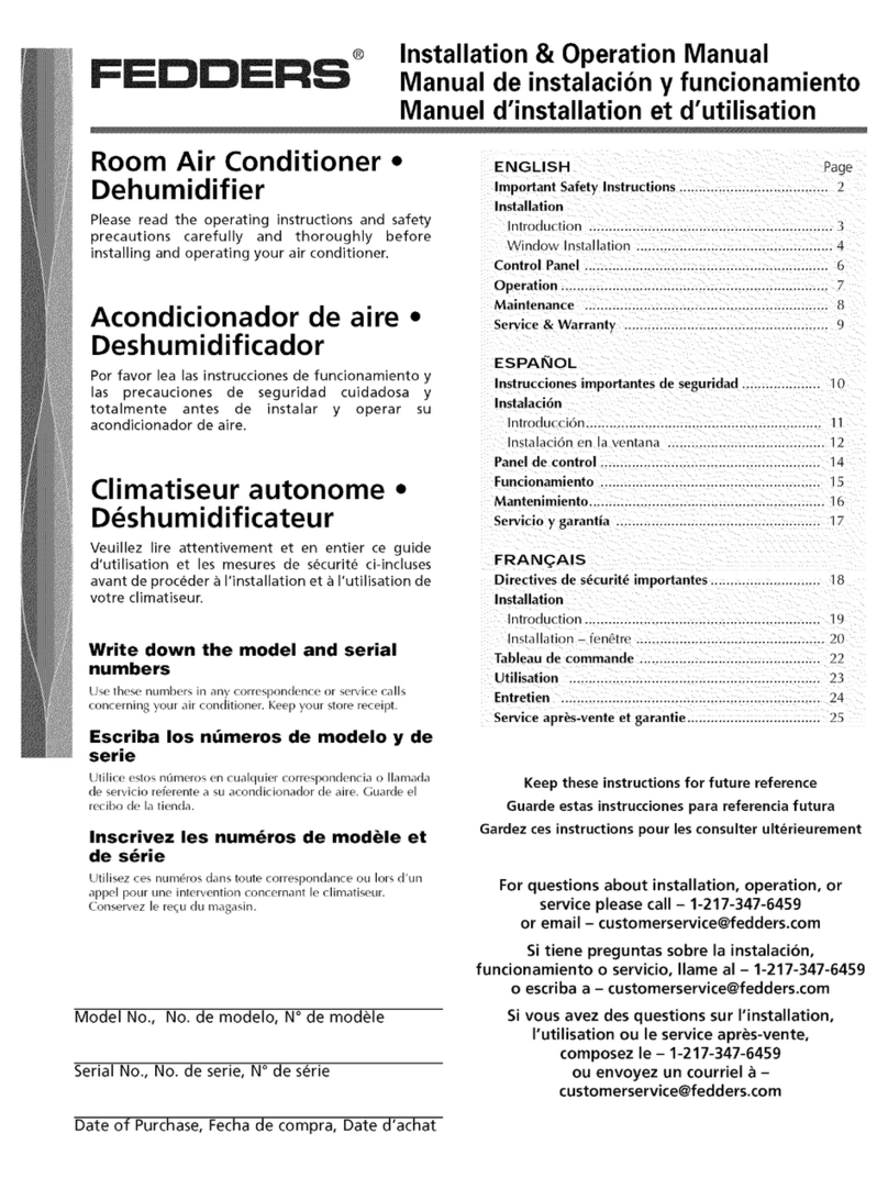 Fedders MEP09D2BC0M User manual