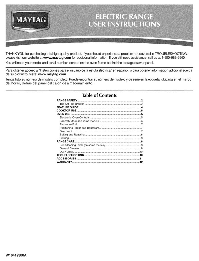 Maytag MER7662WB3 User manual