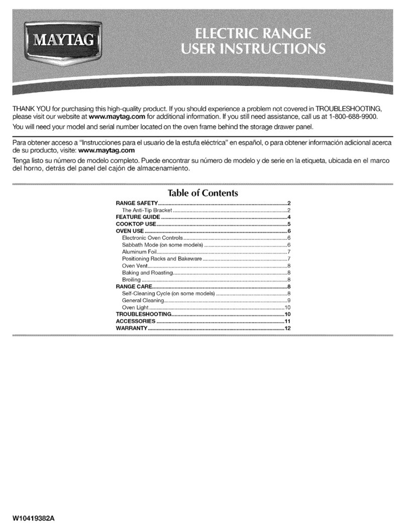 Maytag MER7664XB2 User manual