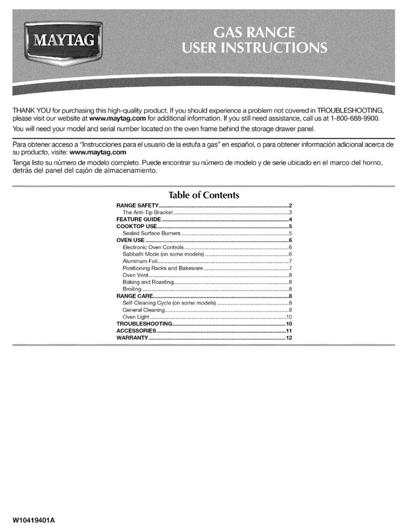 Maytag MGR7661WW4 User manual