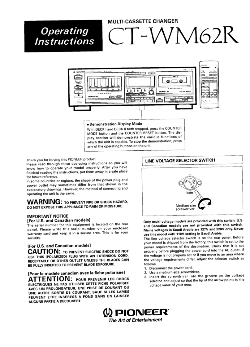 Pioneer CTWM62R User manual