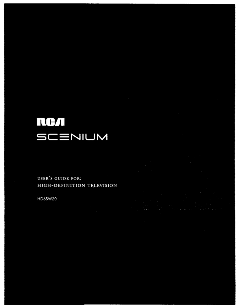 RCA Scenium HD65W20 User manual